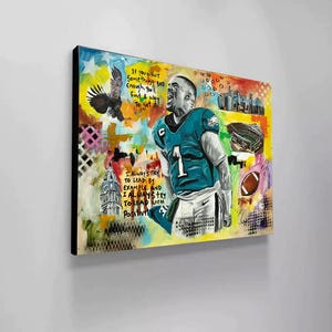 Jalen Hurts Pop Art – Philadelphia Eagles QB Canvas Print