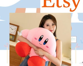 Anime Kirby Plush Toy: 30cm Pink Stuffed Animal Doll Pillow & Room Decoration for Kids