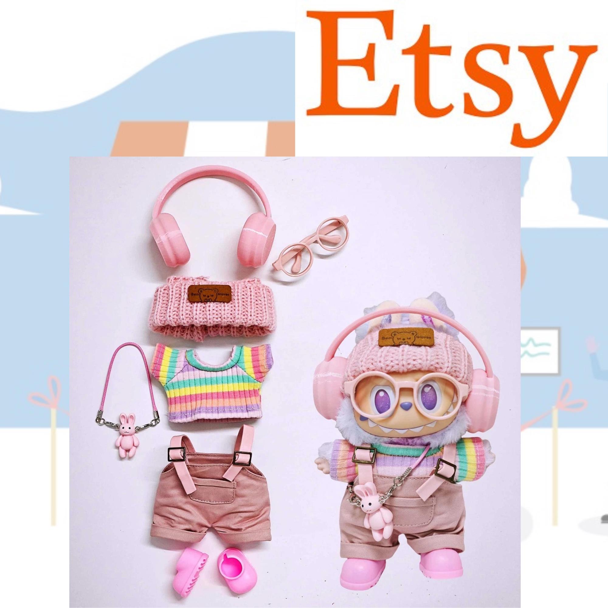 Handmade Clothes Set for POP MART Labubu Plush: Custom Doll Costume Outfit