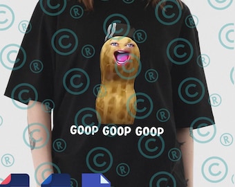 Verbrannte Erdnuss Bungulator PNG SVG-Datei für Circut, Live by the Goop Meme, lustiges Goop-Zitat-Design, Viral Humor Grafik, Sublimationsdatei