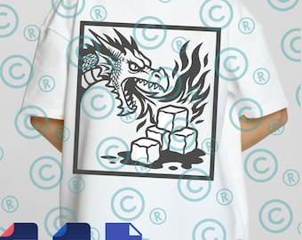 Geen woorden anti-ICE Dragon PNG Svg voor Circut, subtiel protest Dragon Art, afschaffing ICE-statement afbeelding, Pro Immigration Human Rights Design