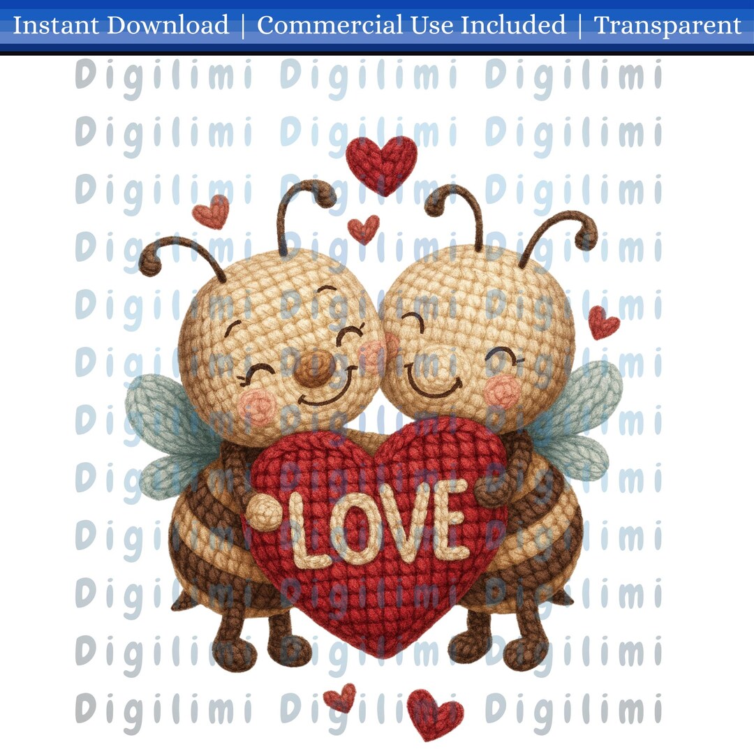 Valentine Love Bug PNG, Insect Couple Heart Design, Cricut Sublimation ...