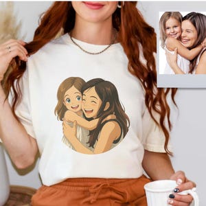 Personalized Ghibli Shirt, Custom Portrait T-Shirt, Turn Your Photo into Ghibli Anime Style Tee, mother day gift, Personalized Anime Shirt.
