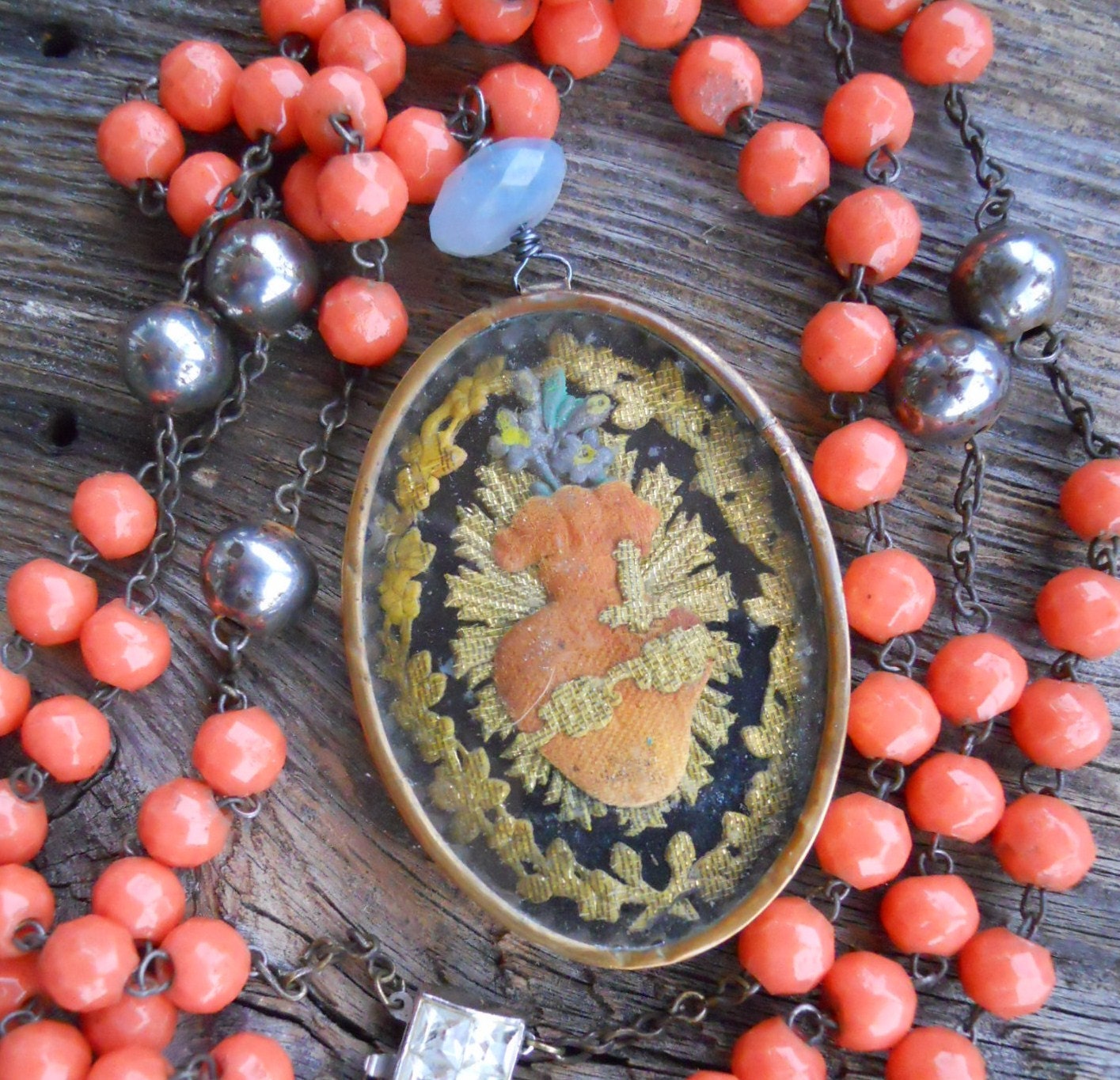 Majesty Vintage French Reliquary Assemblage Necklace Etsy