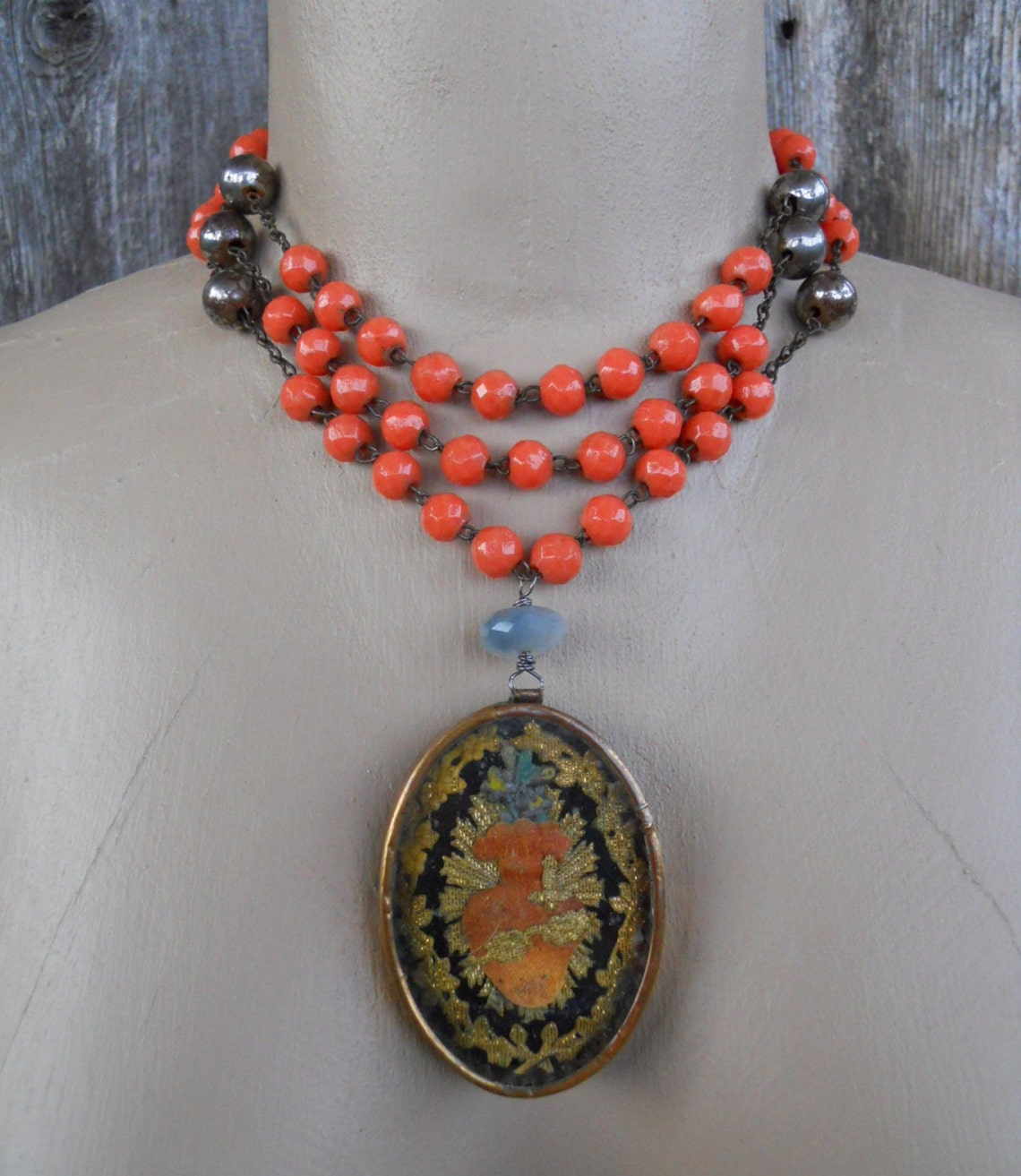 Majesty Vintage French Reliquary Assemblage Necklace Etsy