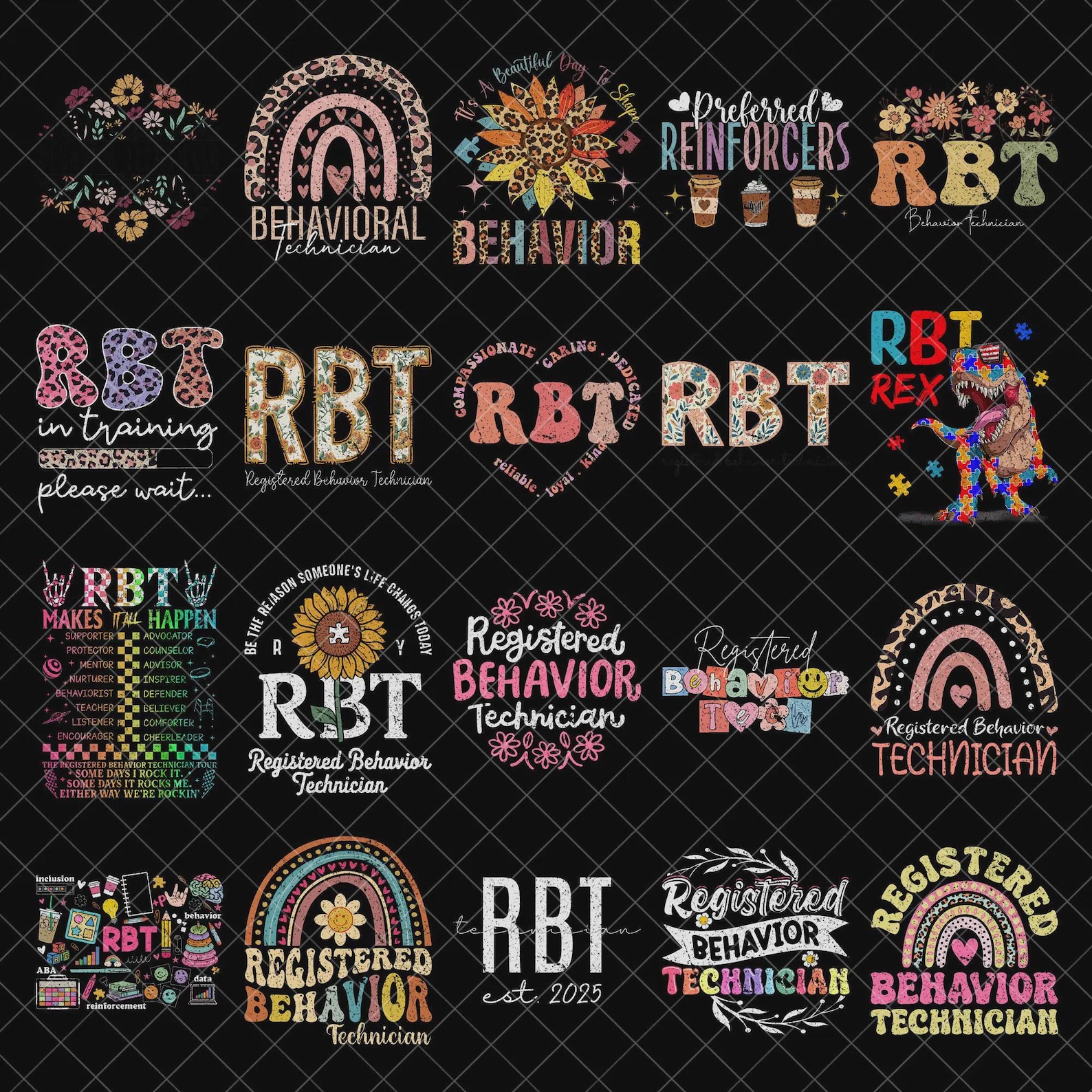 RBT - Registered Behavior Technician PNG Bundle, Registered Behavior ...