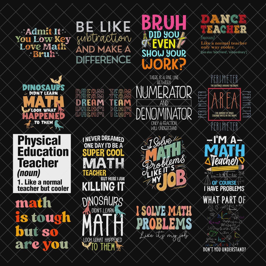 Bad Math Problem Png Funny Math Teacher Png Bundle, I Solve Math Problems PNG, STEM ...