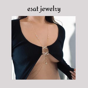 Sexy Rhinestone Chest Chain  Dazzling Body Jewelry – New Trendy Design for Women