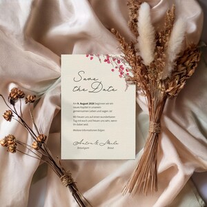 Save the Date Karte / Exklusiv / Hochzeit / Freie Trauung / Vorankündigung /  Standesamt