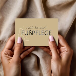 Visitenkarte/UV-Lack/Veredelung/Fußpflege/mobile Fußpflege/Edel