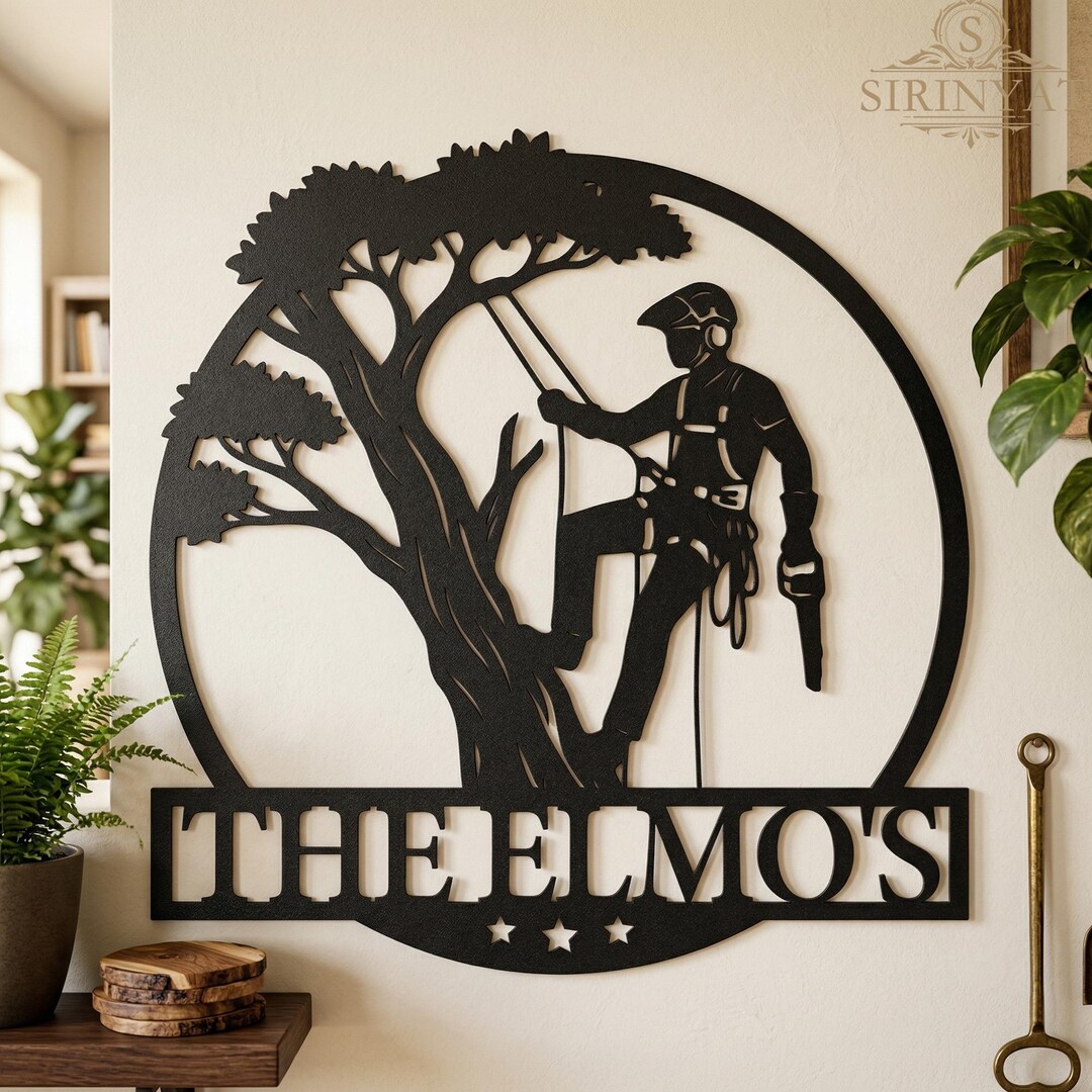 Custom Tree Trimmer Metal Sign, Arborist Wall Art,tree Service Garage ...