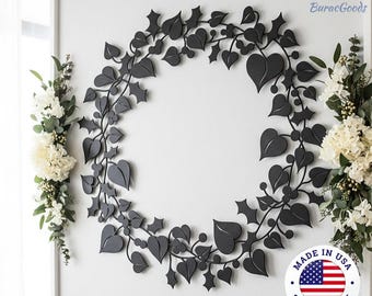 Classic Metal Wreath Design,Garden-Style Rustic Metal Wreath,Heritage-Quality Metal Wreath,Timeless Four-Season Metal Wreath,Metal Decor