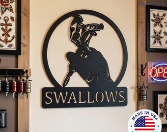 Custom Tattoo Machine Metal Sign,Vintage Tattoo Machine Metal Art,Personalized Tattoo Parlor Decor,Industrial Tattoo Artist Sign,Tattoo Sign
