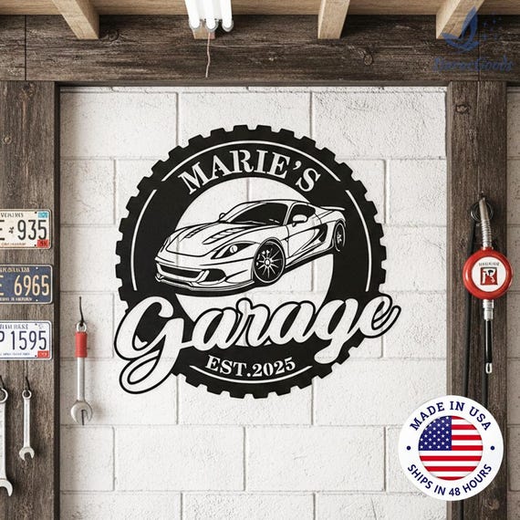 Metal Art for Garage Wall,custom Garage Shop Sign,rustic Metal