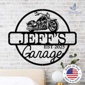 Personalized Biker Metal Sign, Custom Harley Davidson Plaque, Motorcycle Garage Decor, Unique Rider Gift, Personalized Motorcycle Shop Decor