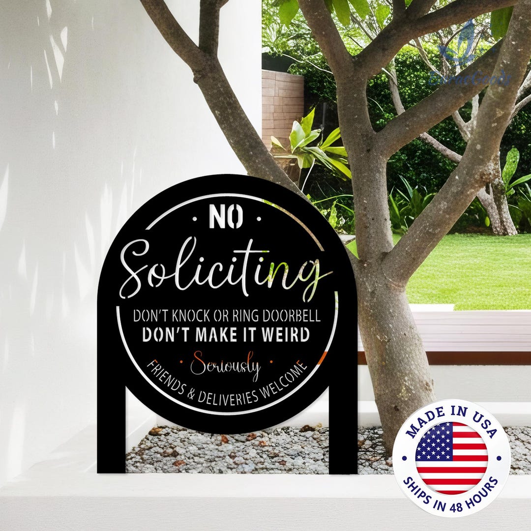 No Soliciting Yard Sign,funny&rude Outdoor Stake for Lawn or Garden ...