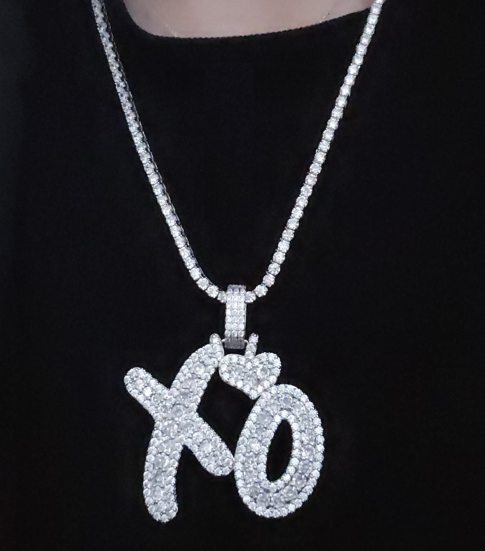 combination necklace & braceletソエルテ Iced Out XO Chain - Sterling Silver XO Pendant & 925