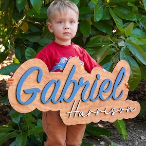 3D Name Sign Personalized, Kids Bedroom Name Sign, Newborn Name Sign, Custom Baby/Kids Gift, Cute Wall Decor for Nursery, Large Name Sign
