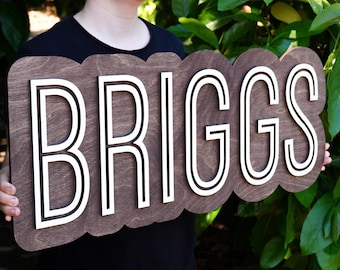 Personalized 3D Wooden Name Sign: Nursery Wall Decor