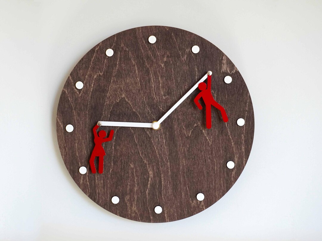 Swinging Couple Wall Clock: Funny Wooden Art, Modern Home Decor - Etsy