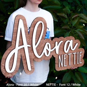Custom Name Sign, Personalized Wooden Name Sign for Nursery Wall Decor, Wood Letters Baby Nursery Name Sign, Baby Name Sign, Wooden Sign