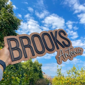 Large Custom Wood Name Sign, Nursery Name Sign, Girl Name Sign, Above Crib Name Sign, Layered Baby Name Sign, Boy Name Sign, cut out sign