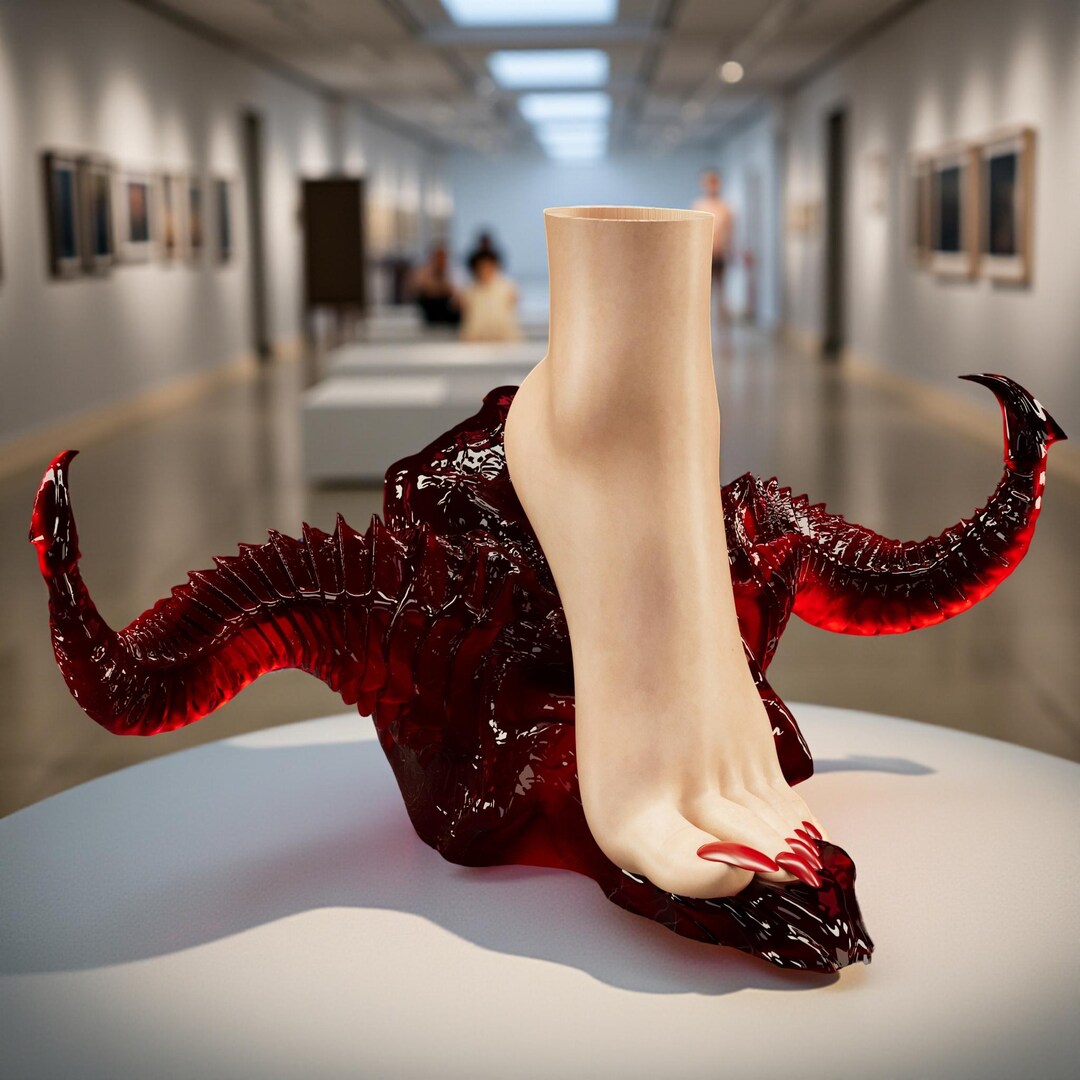 Redscript77 Foot Demon Vampire Demon Foot Stand – Horror Fantasy Resin Style 3D Printed ...