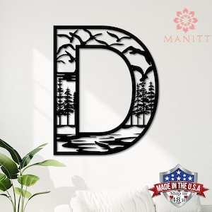 Custom Individual Decor Letter Initials, Metal Wall Art Decor,Laser-cut Metal Sign Letters for Words or Family, Home Decor,Monogram Decor