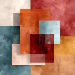 Abstraktes geometrisches Print-Paar | Blau Rost Orange Schiefer | Moderne Wandkunst Download