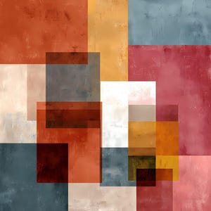 Abstrakte geometrische Formen Set | Farbfeld Wandkunst | Moderner abstrakter Druck | 2er Paar