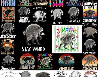 30+ Viral Seattle Raccoon Png Bundle, Jimothy Raccoon Png, Short King Jimothy Inspired, Cute Trash Panda Graphic, Famous Seattle Raccoon Png