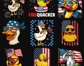 Firequacker PNG, Pato patriótico PNG, Pato del 4 de julio PNG, Pato gracioso PNG, Pato americano PNG, Día de la Independencia PNG, Diseño de pato lindo PNG