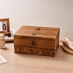 Personalized engraved wooden keepsake box - memory chest for weddings, rustic memento box, perfect for photos & sentimental keepsakes