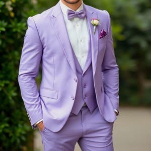 Lavender Groom Suit - Suit For Groom - Men Wedding Suit - Wedding Wear Suit - Party Wear Suit - Groom Wedding Dress - Elegant Stylish Suit