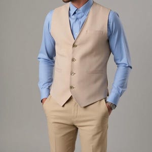 Herren-Weste - Bräutigam | Groomsmen Ivory Hochzeit, Verlobung, Abschlussball, formelle Weste - Herrenwesten