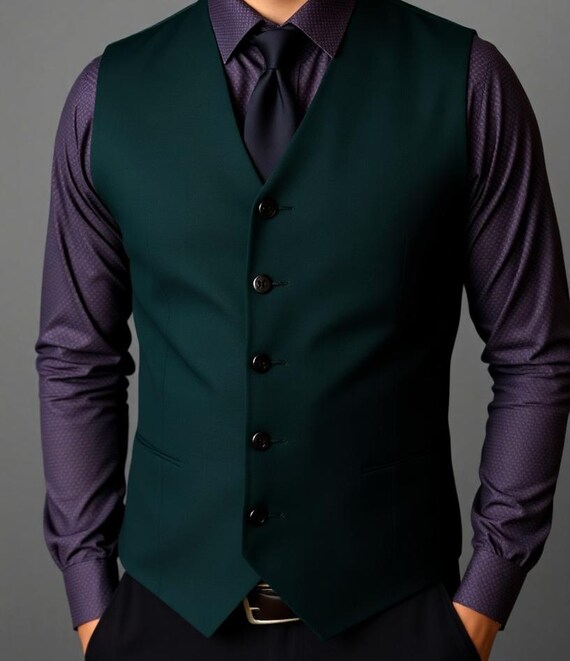 Men Green Formal Vest - Groom Groomsmen Wedding Waistcoat - Gift for Man -  Etsy Israel