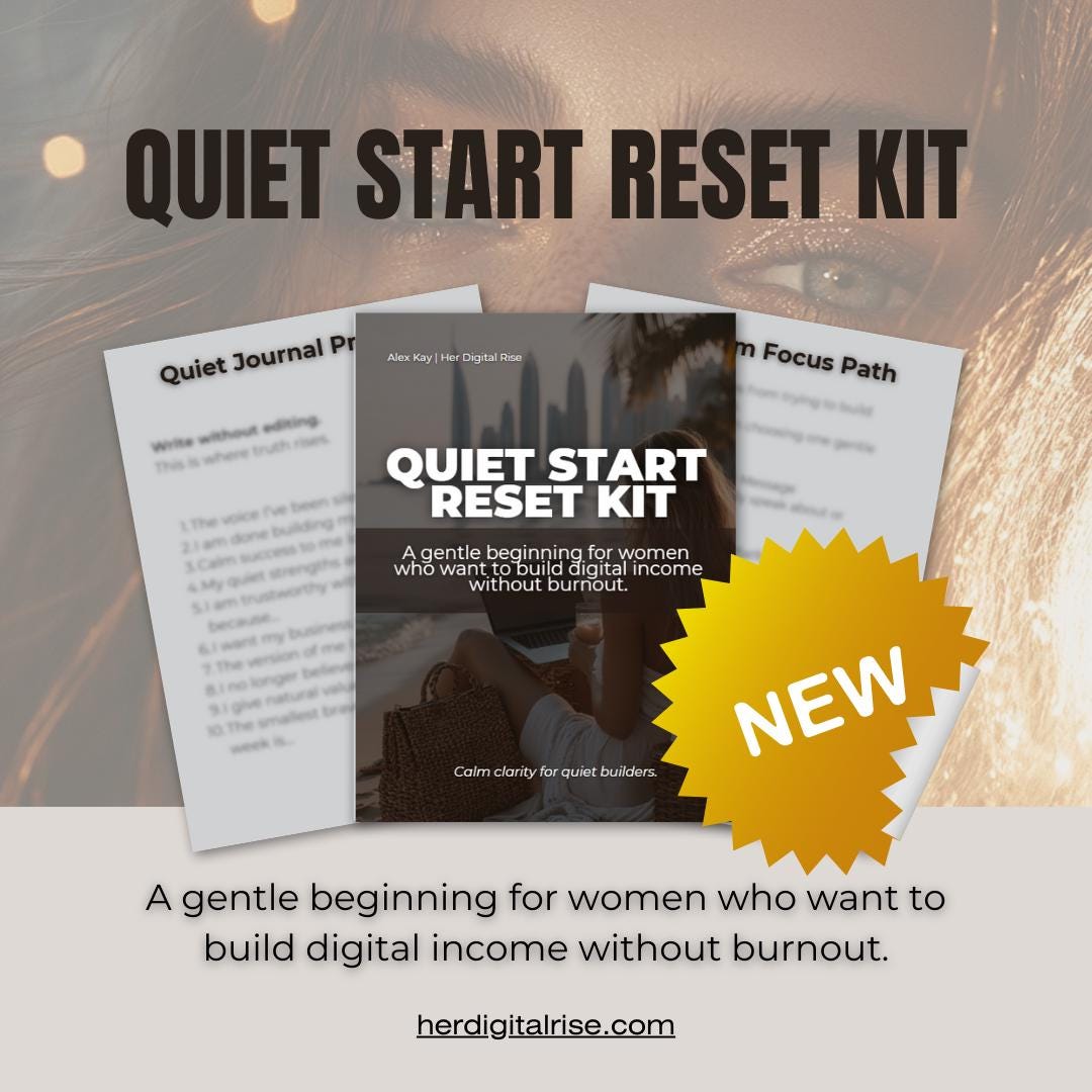 Gentle Digital Income Planner & Journal | Quiet Start Reset Kit ...