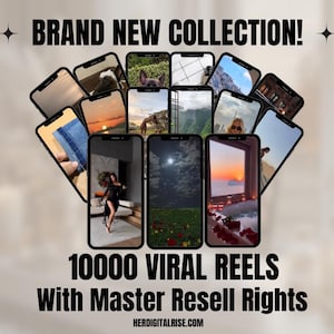 Bundel met 10000 virale rollen: anonieme content, fitness, reizen (digitale download)