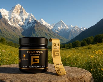 Prime Gold Shilajit Resin – Lab Tested, Fulvic Acid, Himalayan Trial Size