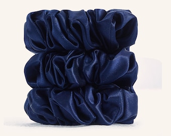 Mulberry Silk Large Scrunchie Set: Thick Hair Accessories Gift