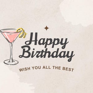 Geburtstagskarte Cocktail