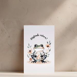 Osterkarten zum Ausdrucken – 4 Boho-Postkarten + 4 Ausmalbilder als PDF | Digitales Produkt