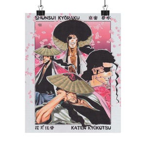 Anime-Inspired Matte Vertical Posters, Perfect for Home Decor, Gift for Fans, Wall Art, Unique Room Decoration, Shunsui Kyoraku Design
