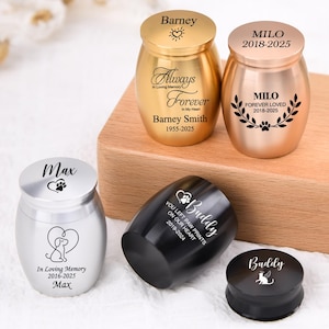 Custom Dog Memorial Cremation Urn,Personalized Mini Urn for Dogs,Urn with Paw Print,Ashes Keepsake,Pet Funeral Urn,Pet Loss,Human Mini Urn