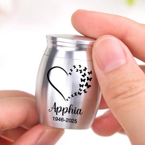 Custom Engraved Mini Urn for Ashes,Custom Mini Cremation Urn for Pet Ashes,Paw Print Keepsake,Funeral Urns,Ashes Keepsake,Pet Loss Memorial
