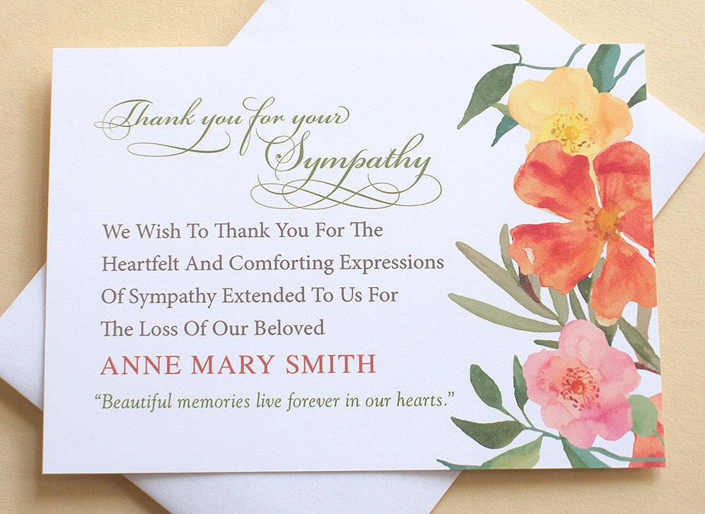 Thank You Sympathy Cards With Bright Colorful Flowers Etsy Norway sympathy-thank-you-cards-with-pretty-wild-flowers-etsy