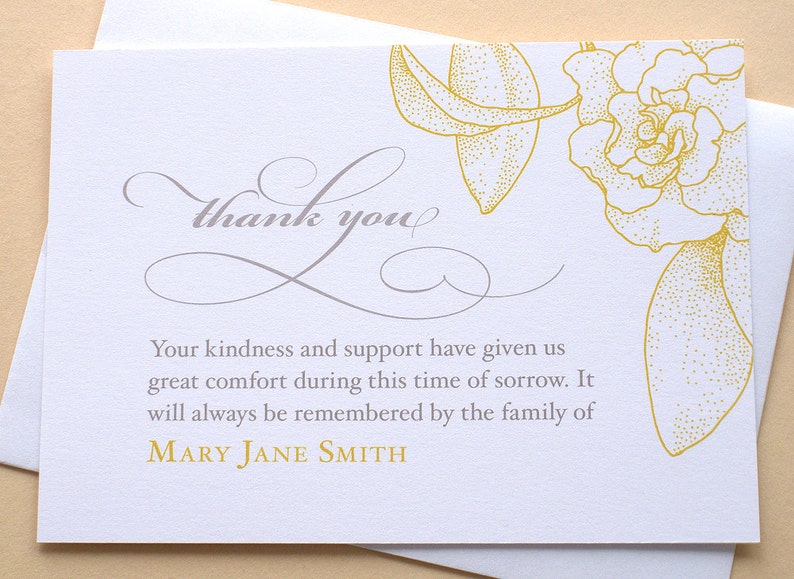 Beautiful 15 Thank You In Sympathy Card