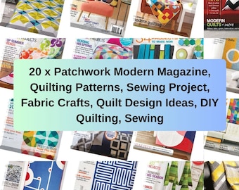 20 Modern Patchwork Magazine: quilt- en naaipatronen (digitale download)