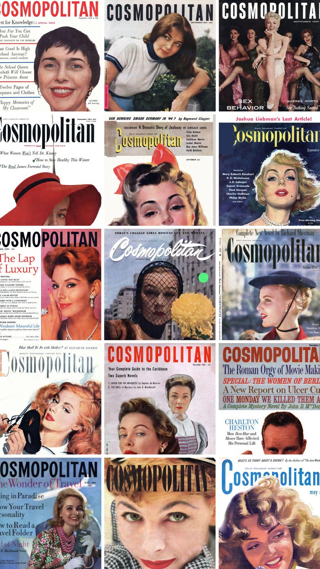 Vintage Cosmopolitan Magazine Collection: 50 Retro Issues (digital ...