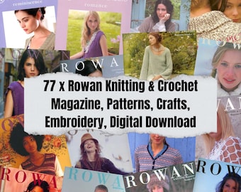 77 patrones de la revista Rowan Knitting & Crochet, manualidades, bordado, tejido a mano, descarga digital